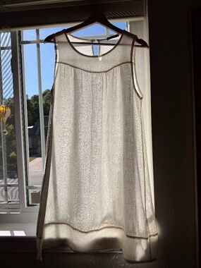 Lungo L’Arno 100% Linen Shift Dress | Made in Italy | Medium | Ivory